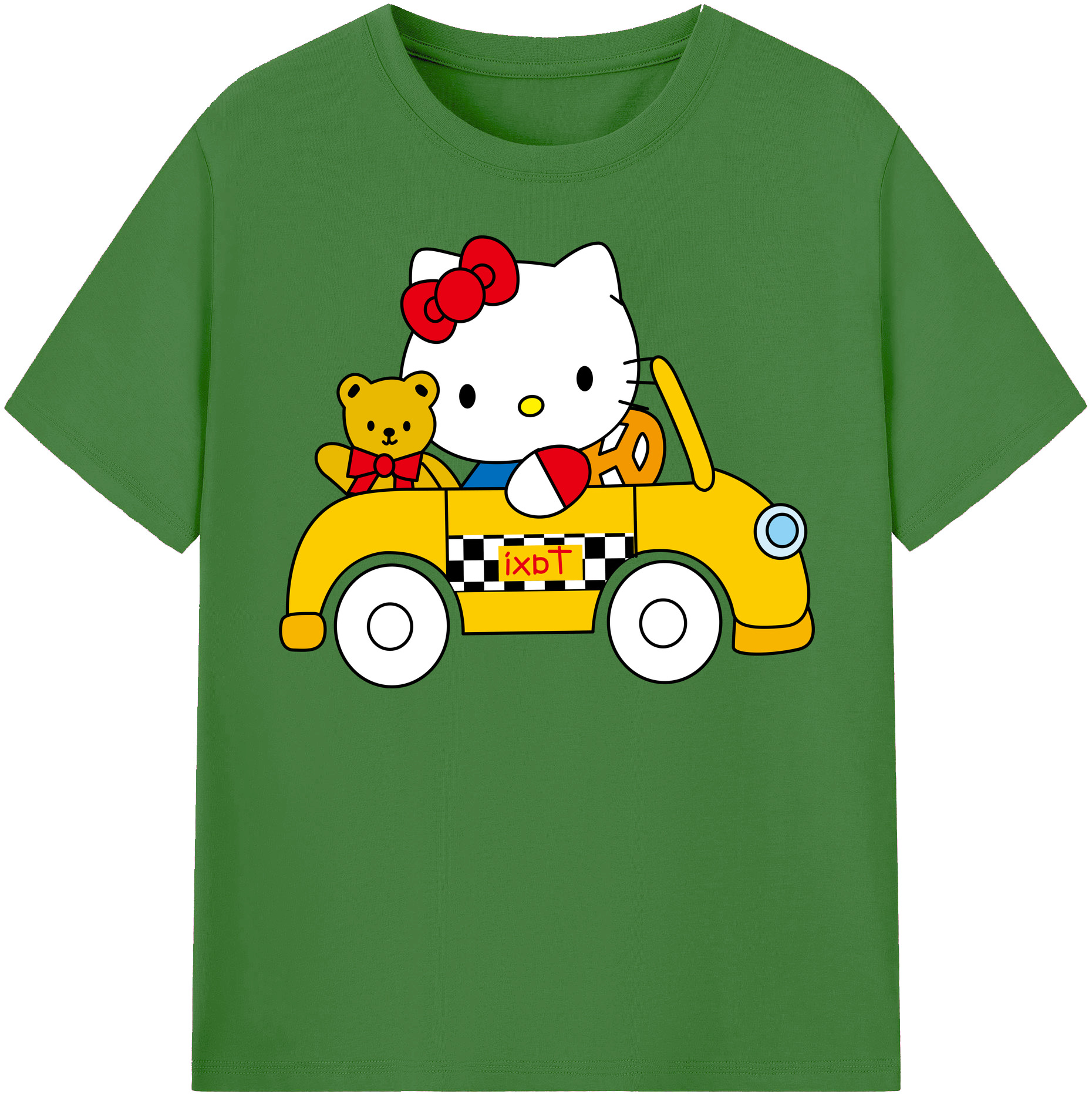 （画像用） Hello Kitty ハローキティ レディースカジュアルプリントTシャツ（綿100％）
